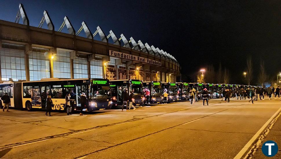 Auvasa no se plantea adelantar el horario del servicio urbano de autobuses para ir al fútbol