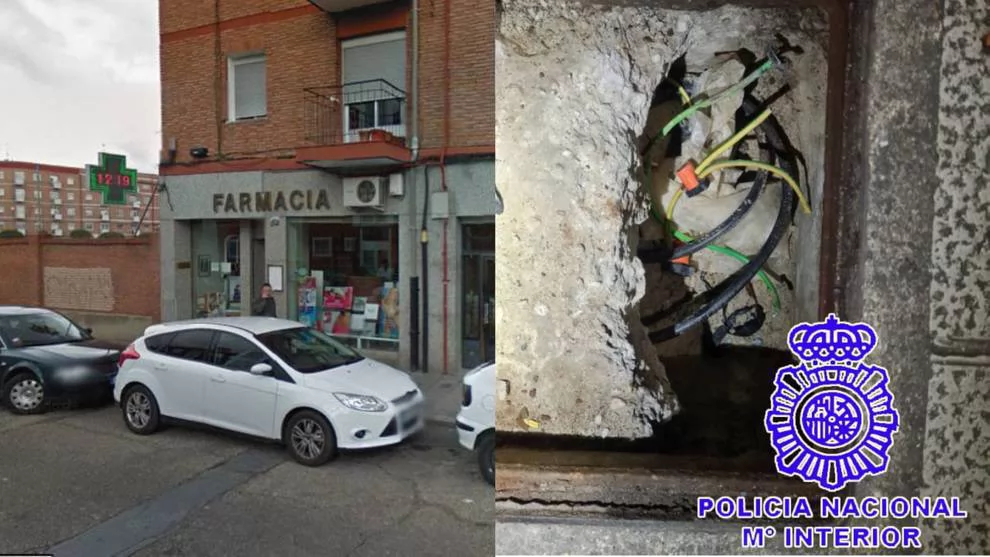 La Policía Nacional detiene a dos varones sustrayendo cableado eléctrico en una calle de Valladolid