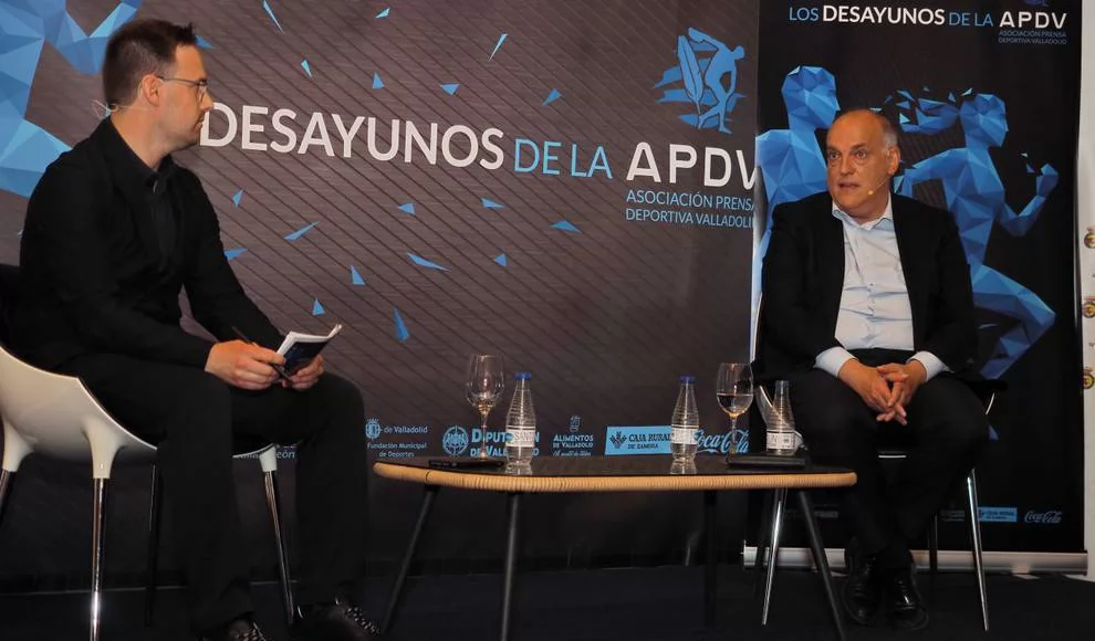 Javier Tebas pone como ejemplo al Real Valladolid en los fondos CVC: "Sin ellos, no podrían tener tan pronto la Ciudad Deportiva"