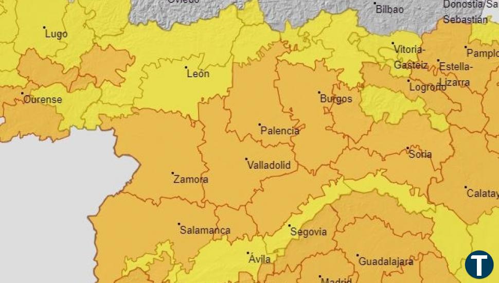 La Aemet mantiene este viernes el nivel naranja en Valladolid: seguirá presente la barrera de los 40ºC