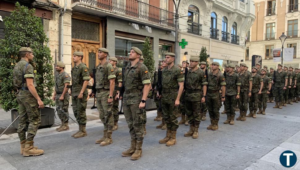 La Plaza Mayor de Valladolid ya se prepara para el acto en honor al Apóstol Santiago