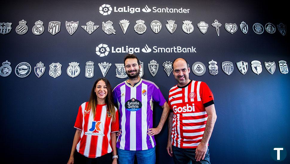 La oficina de La Liga en Londres recibe a seguidores del Real Valladolid, Almería y Girona