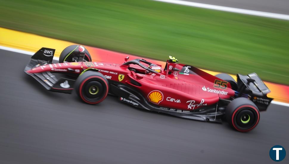 Carlos Sainz saldrá primero en Spa después de quedar por detrás del sancionado Verstappen   