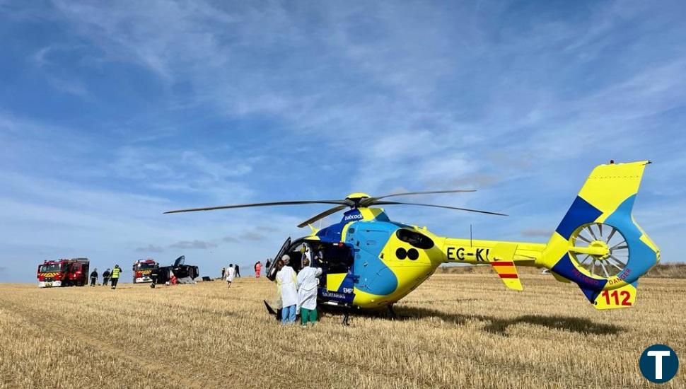 Un herido al salirse de la calzada entre Mayorga y Villalba de la Loma