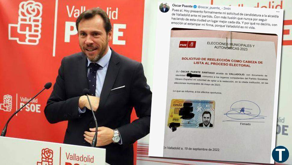 Puente se postula en Twitter: presenta ante su partido la candidatura a la Alcaldía de Valladolid