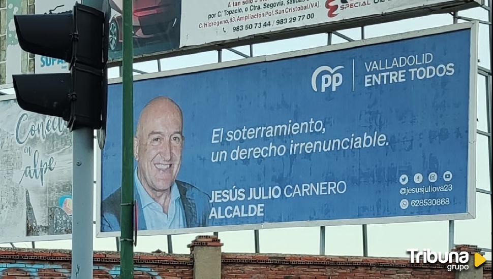 El PP responde al PSOE por los carteles que aparecen de Carnero en Valladolid: "No estamos pidiendo el voto"