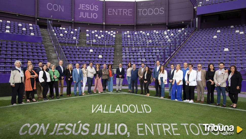 El PP presenta la candidatura en el José Zorrilla durante la precampaña electoral: "Este es mi equipo"