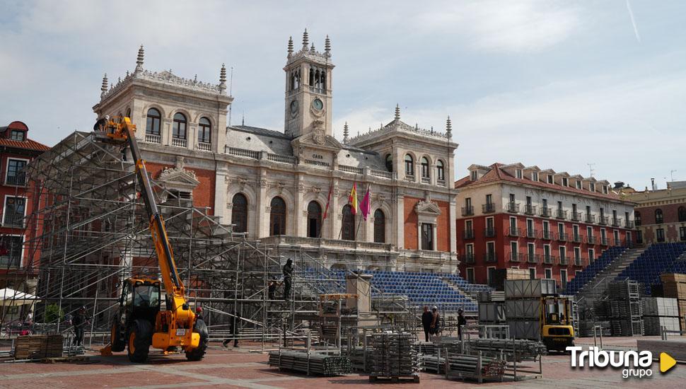 La estructura del World Padel Tour ya se deja ver por la Plaza Mayor de Valladolid