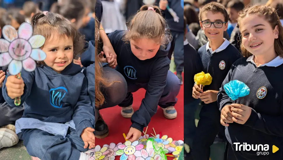 El colegio Virgen Niña, escenario de una emotiva ofrenda floral