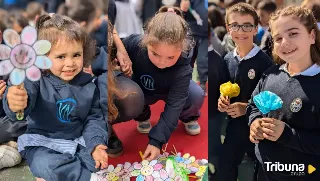 El colegio Virgen Niña, escenario de una emotiva ofrenda floral