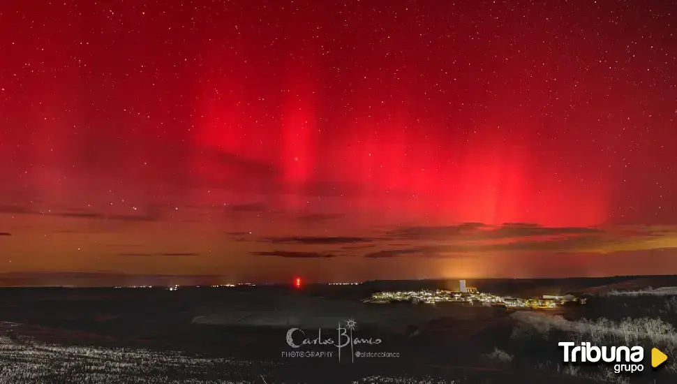 Las auroras boreales en Valladolid, bajo la mirada de un fotógrafo: "Disfruté mucho, no fue casualidad"