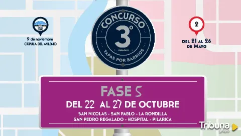 Comienza este martes la quinta fase del III concurso de tapas por barrios 