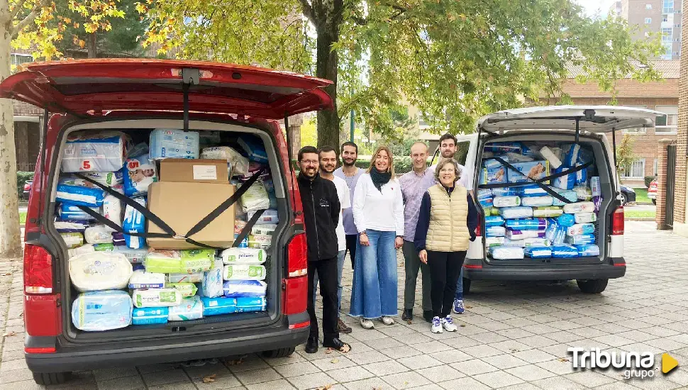 La Archidiócesis de Valladolid envía dos furgonetas cargadas de pañales a Valencia