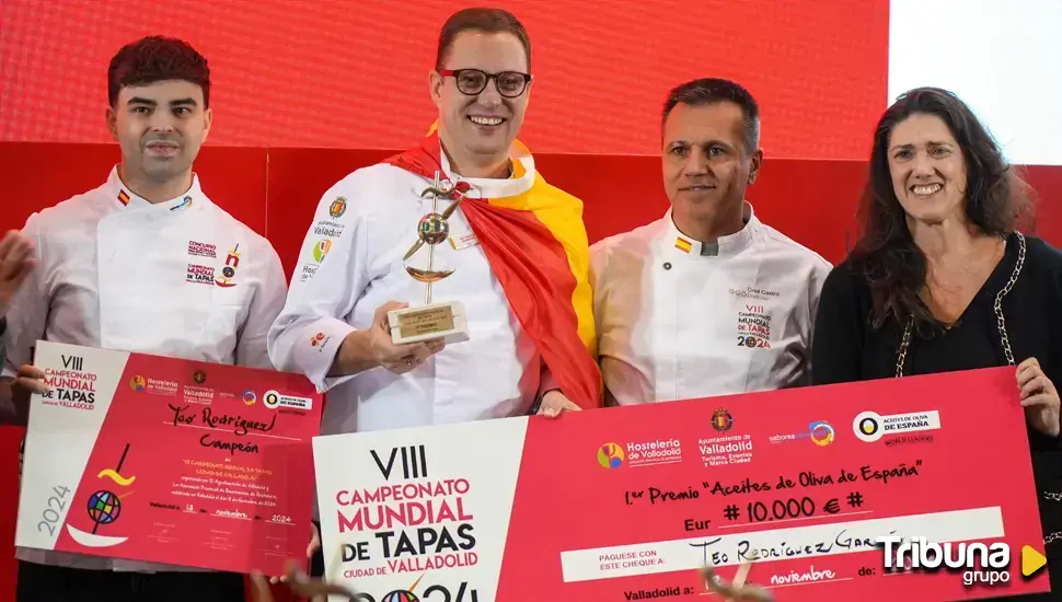 Teo Rodríguez hace historia con su 'Pucela Roll' y gana el Campeonato Mundial de Tapas Ciudad de Valladolid