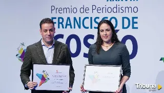 El periodista de Tribuna José Ángel Gallego recoge su Mención en los Premios Cossío