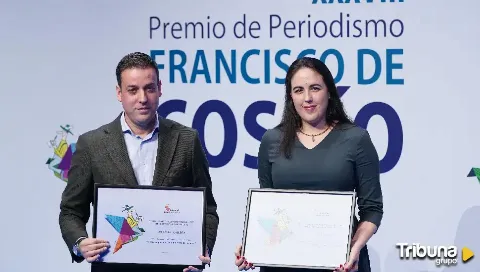 El periodista de Tribuna José Ángel Gallego recoge su Mención en los Premios Cossío