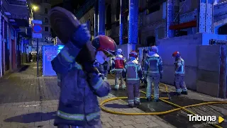 Un incendio desata la alarma de madrugada en las obras del Teatro Lope de Vega