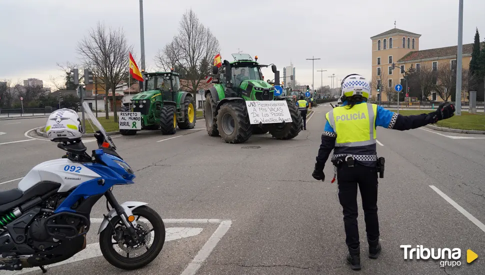 Las 'tractoradas' se saldan con un detenido y más de 300 denuncias en Valladolid