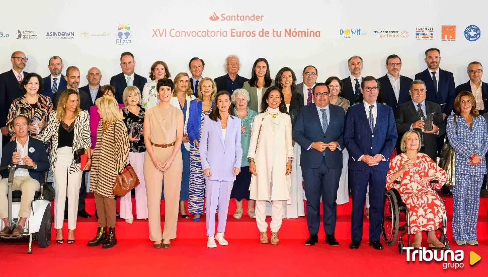 SM la Reina y Ana Botín presiden la XVI Convocatoria 'Euros de tu Nómina', que este año reparte 700.000 euros