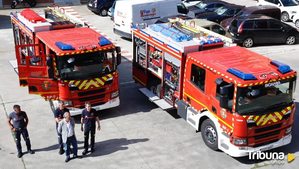 Dos nuevos vehículos autobomba se suman a la flota de los Bomberos vallisoletanos 