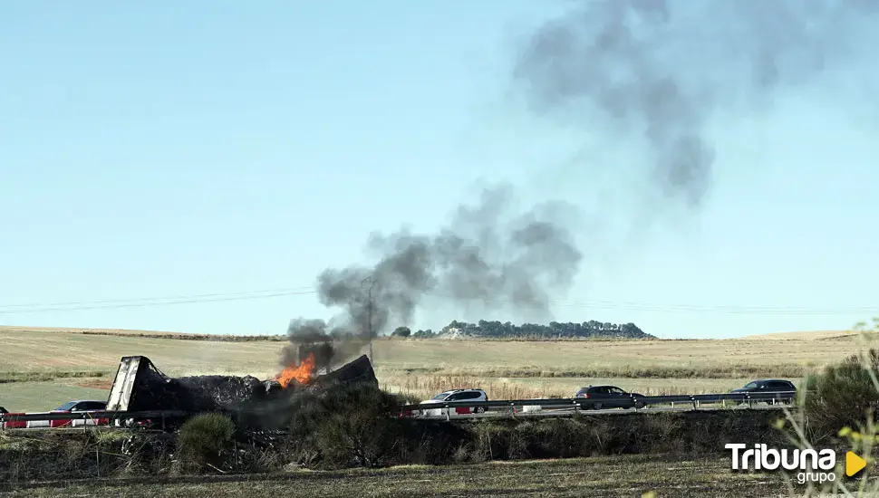 Siete heridos tras colisionar tres vehículos en la A-62 a la altura de Simancas