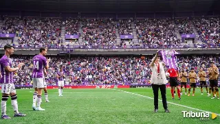 La judoca vallisoletana Marta Arce ovacionada en el Zorrilla