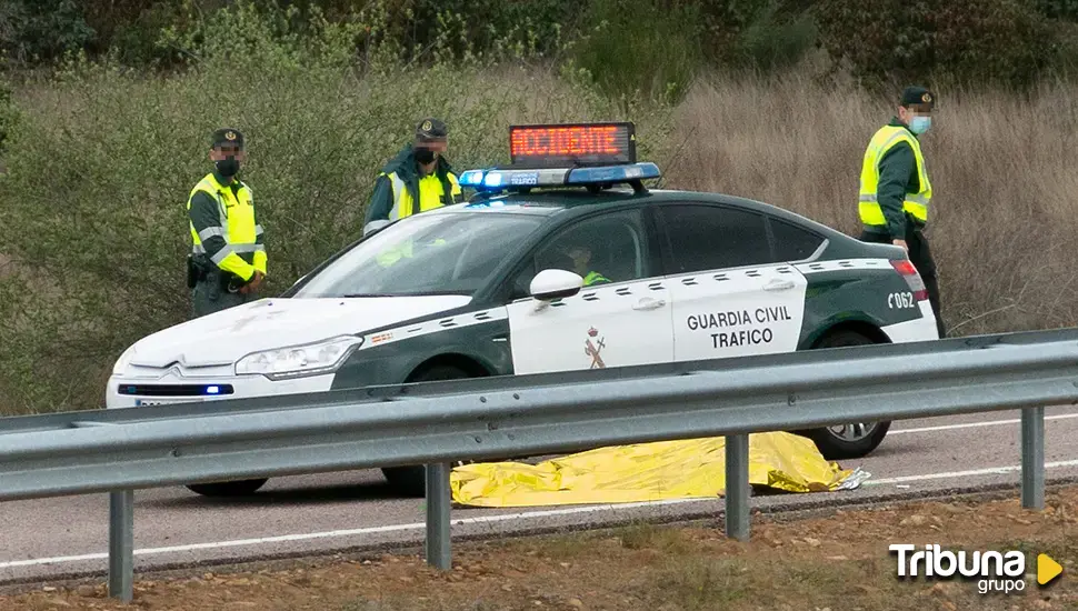 Un camión atropella a un hombre que caminaba por la autovía en un tramo entre Tordesillas y Geria