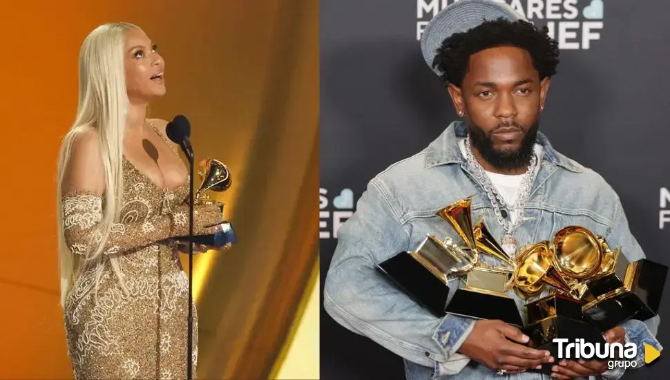 Kendrick Lamar triunfa en la noche de los Grammy y Beyonce se lleva 'Álbum del año'