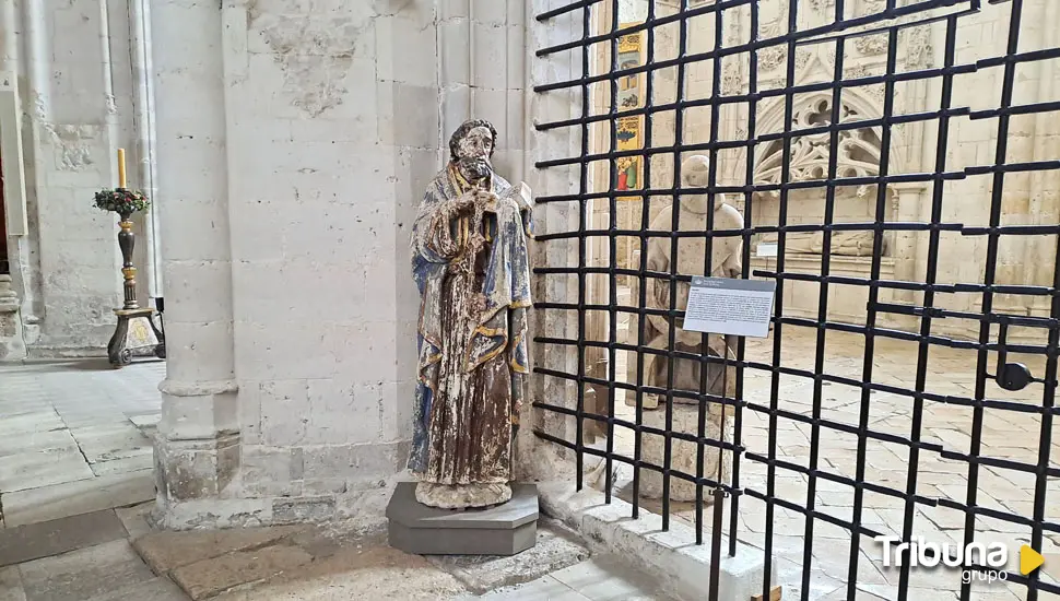 La escultura de San Pedro del siglo XIV regresa al Real Monasterio de Santa Clara de Tordesillas 