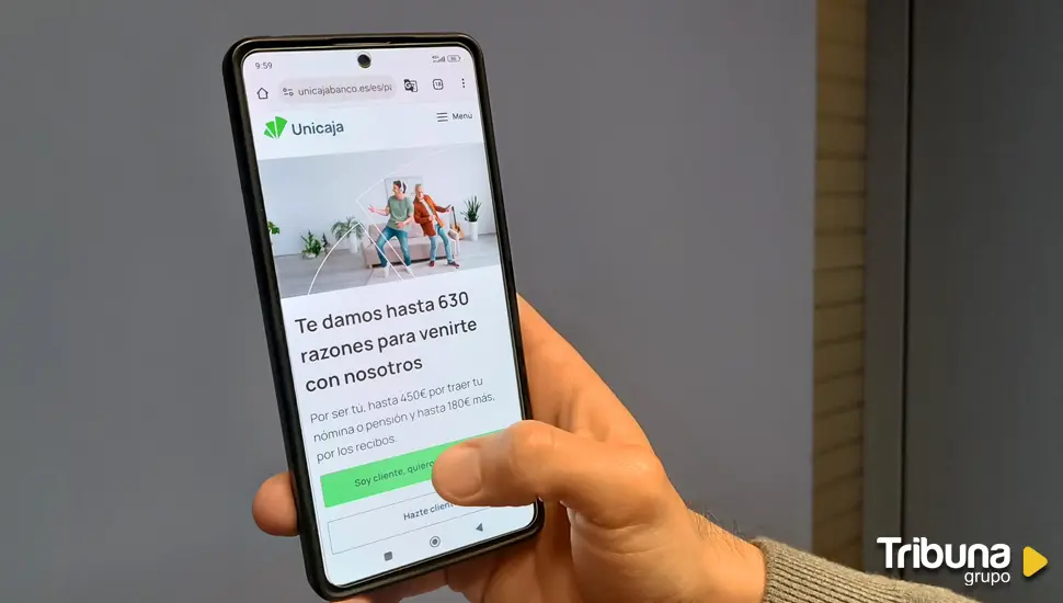 Unicaja lanza una nueva acción de captación de nóminas y recibos, con la que ofrece hasta 630 euros